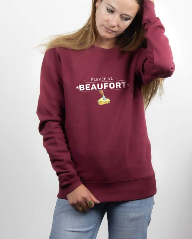 Elevee au Beaufort Sweatshirt pull Femme Bordeau PUFBOR269