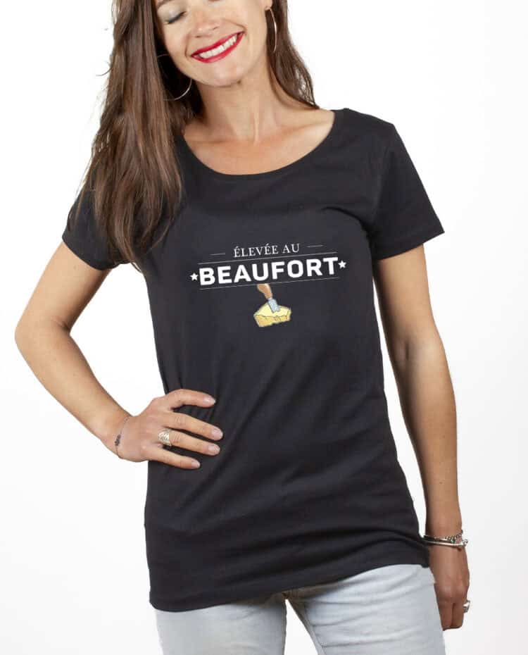 Elevee au Beaufort T shirt Femme Noir TSFN269