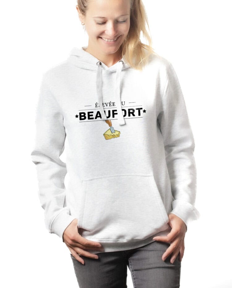 Elevee au Beaufort hoodie Sweat capuche Femme Blanc SWFBLA269