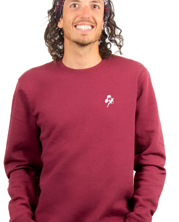 Escalade picto Sweatshirt Pull Homme Bordeau PUHBOR315