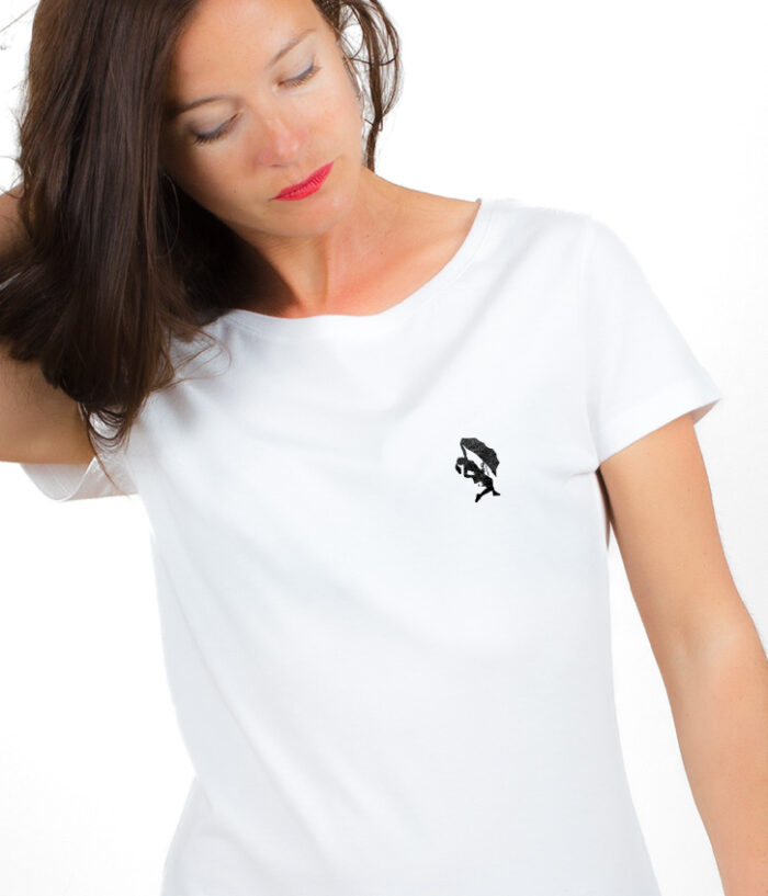 Escalade picto T shirt Femme Blanc TSFB334