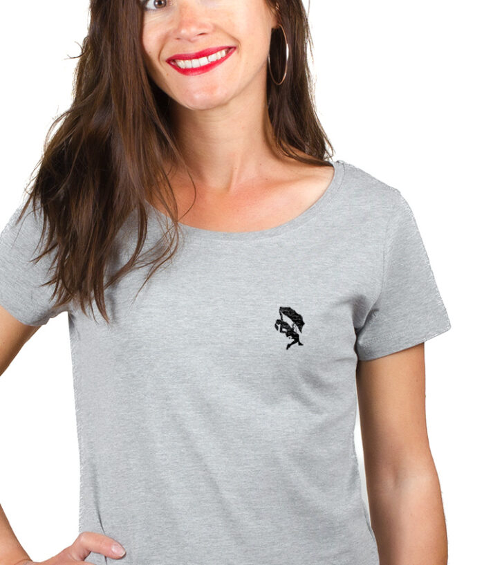 Escalade picto T shirt Femme Gris TSFG334