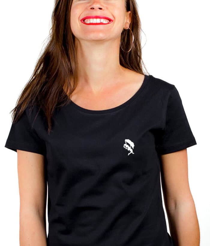 Escalade picto T shirt Femme Noir TSFN334