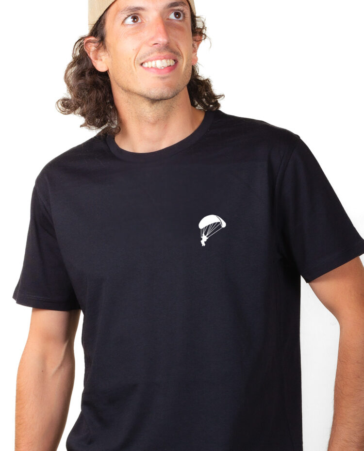 Parapente picto T shirt Homme Noir TSHN321