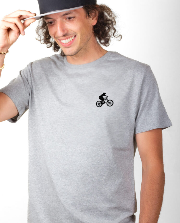 VTT picto T shirt Homme Gris TSHG319