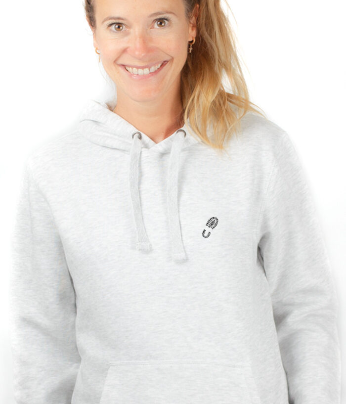 marche randonnee picto Sweat Femme Blanc SWFBLA335