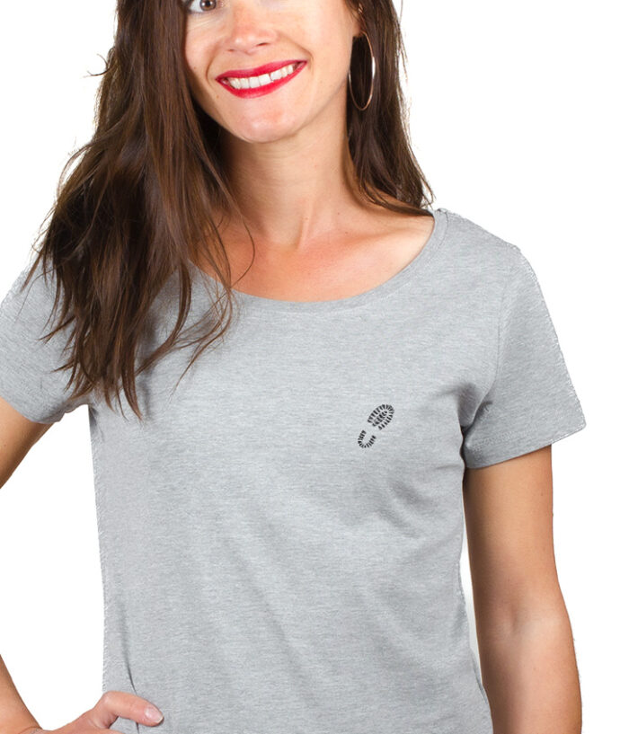 marche randonnee picto T shirt Femme Gris TSFG335