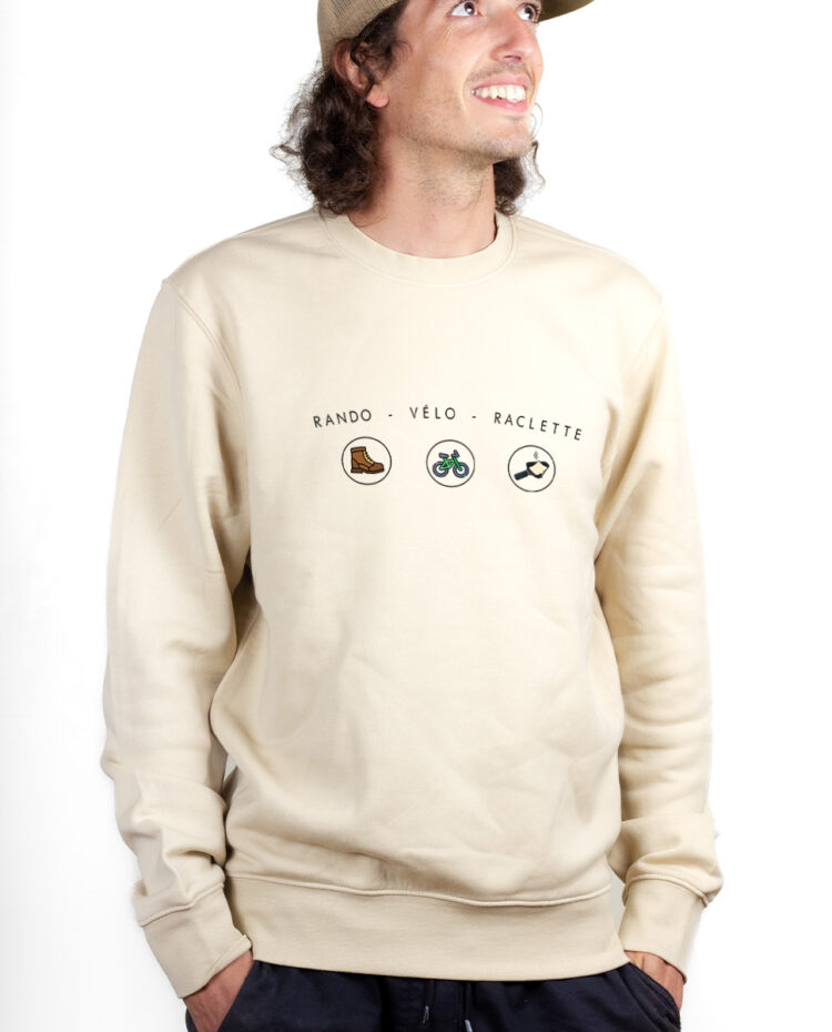 rando velo raclette Sweatshirt Pull Homme Naturel PUHNAT289